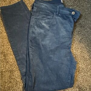 LOFT Womens high rise Deep Blue Slim corduroy pant